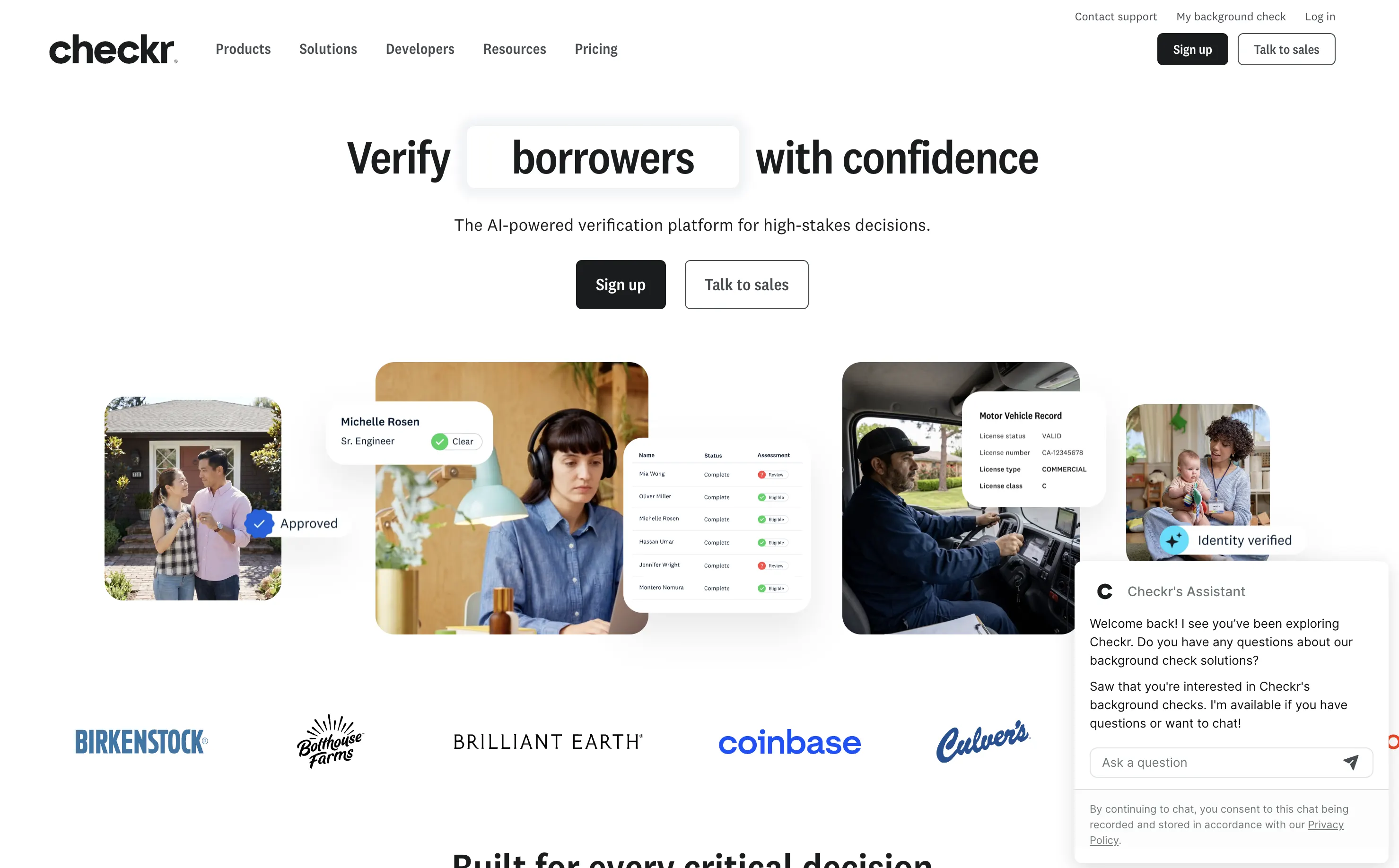 Checkr Homepage