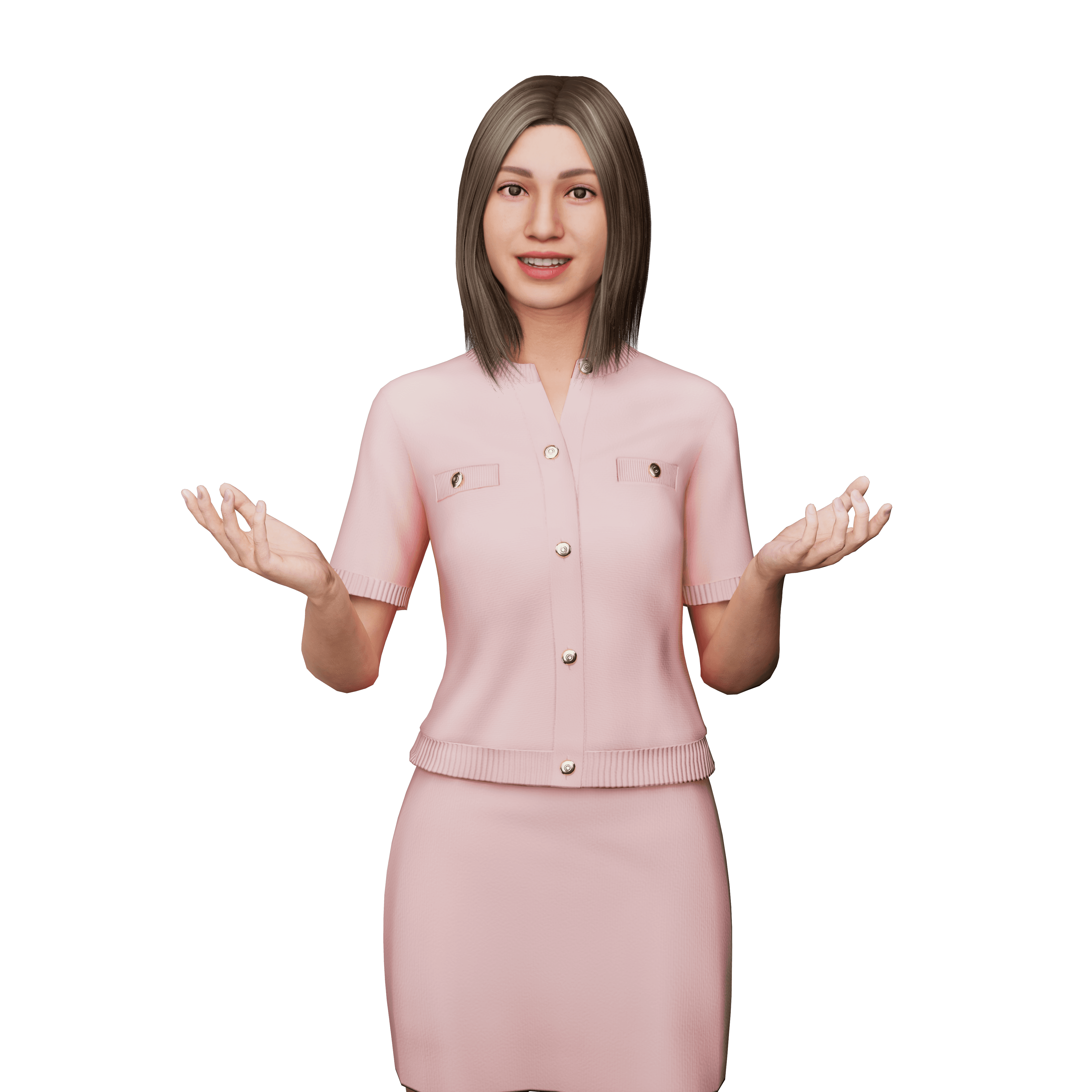 A close-up of Perxona AI’s humanistic avatar, showing realistic facial expressions and emotional nuances.