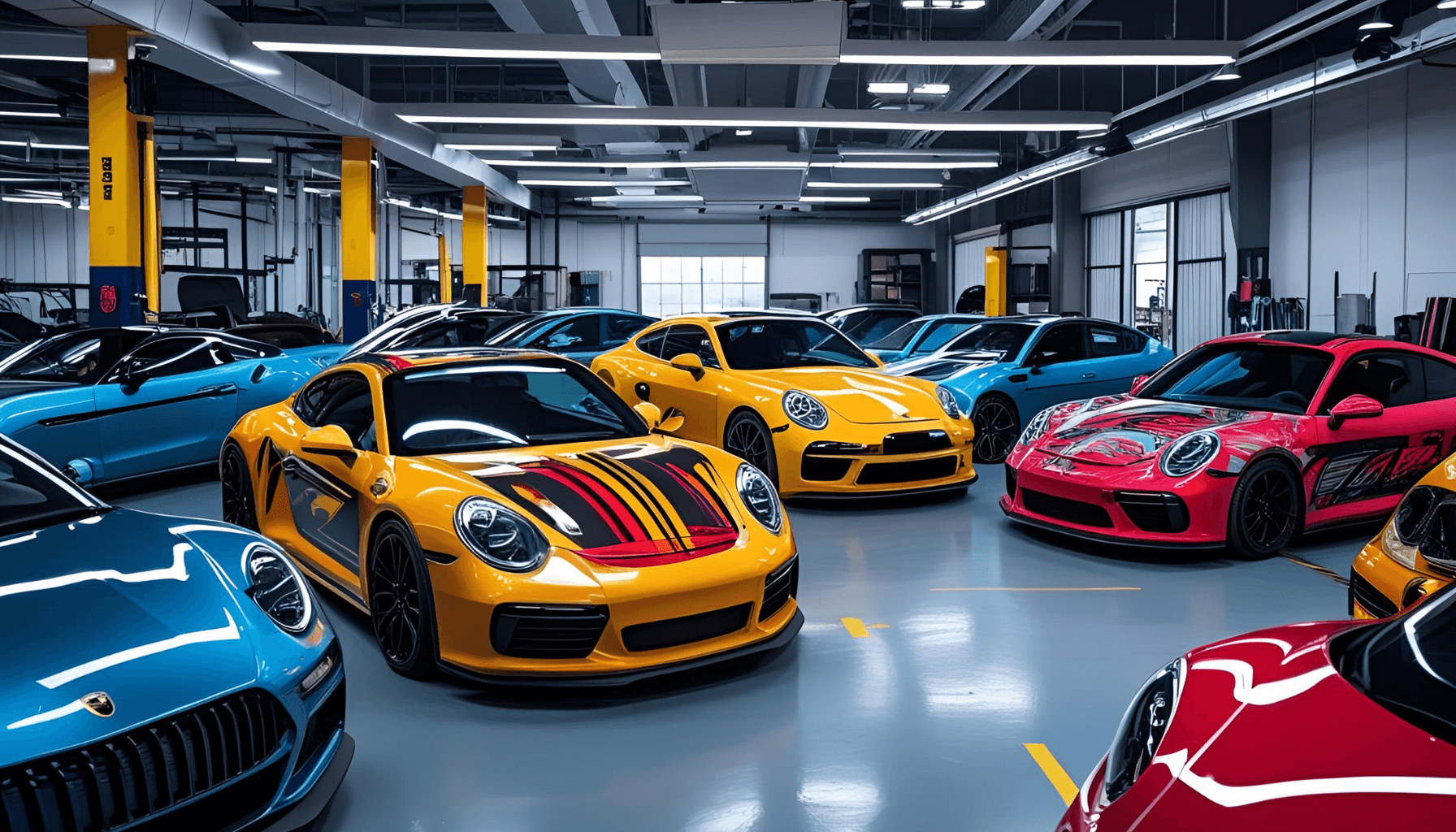 Exklusive Folierungen auf Sportwagen perfekte Umsetzung moderner Car Wrapping Designs