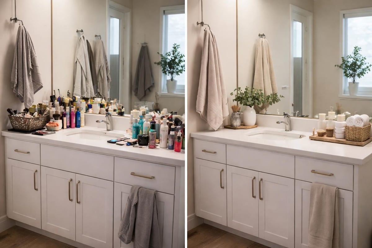 Bathroom staging transformation