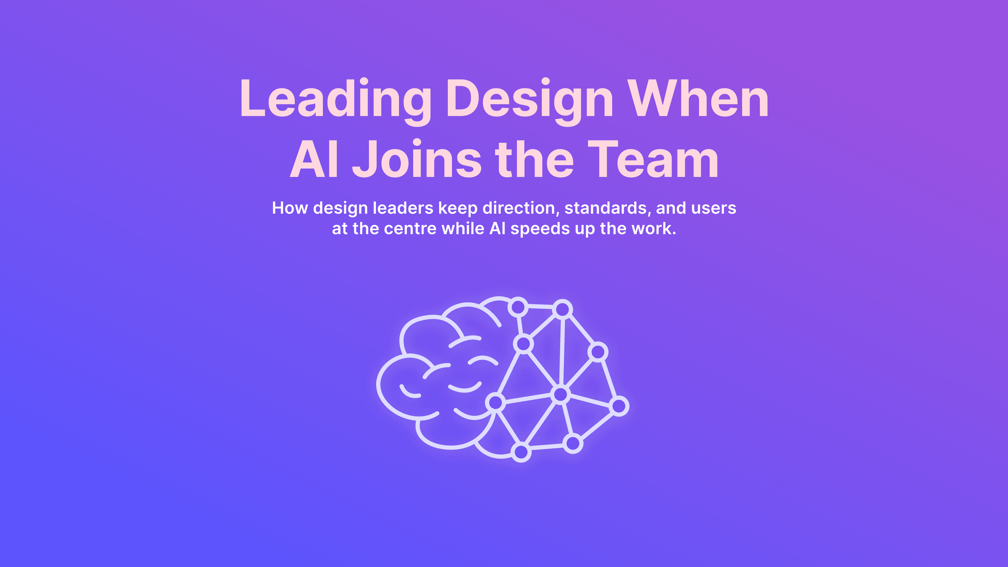 A half AI, half human brain depiction showing how both the human and AI are involved in the decision making and thinking process on product and design.
