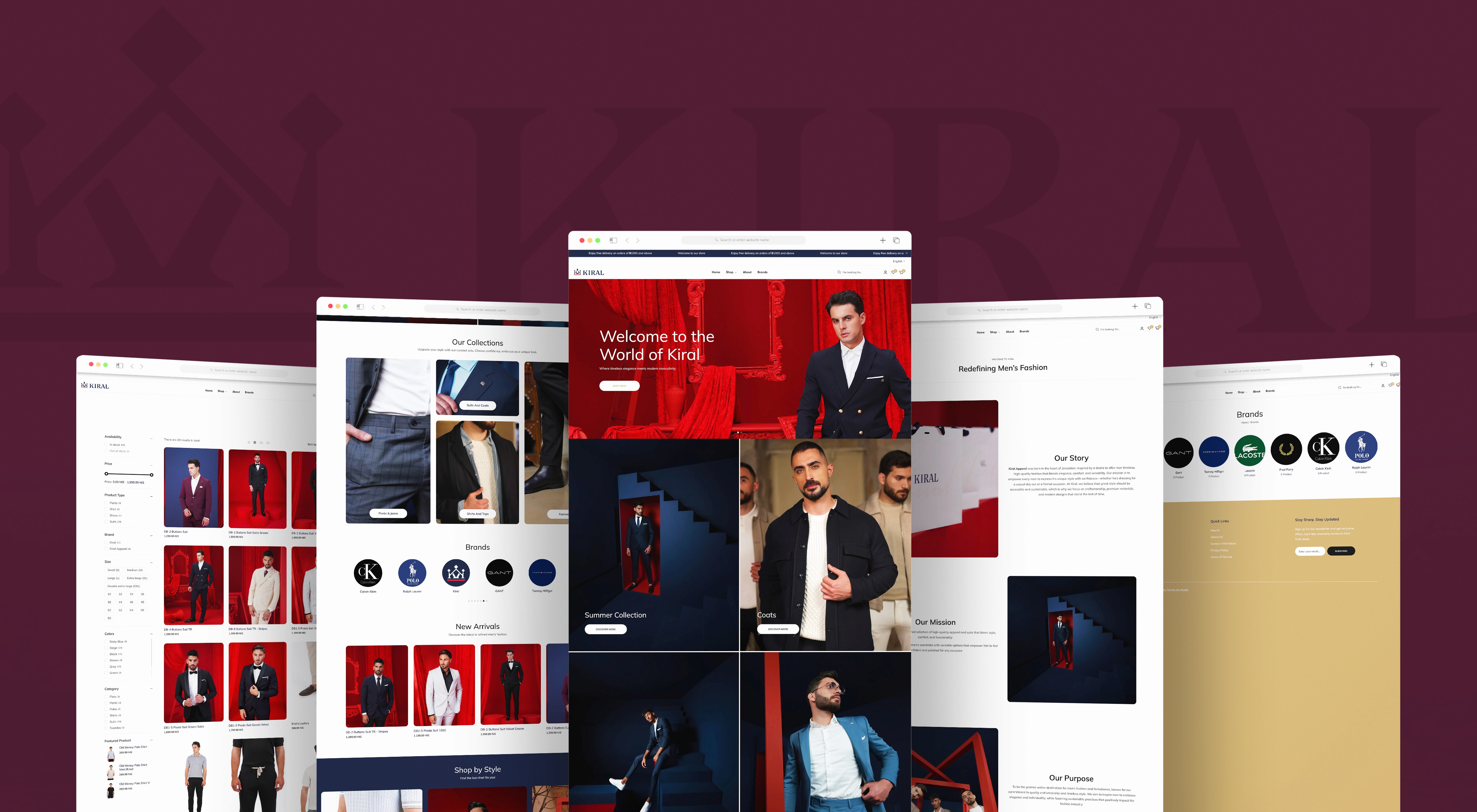 Kiral Website Mockups