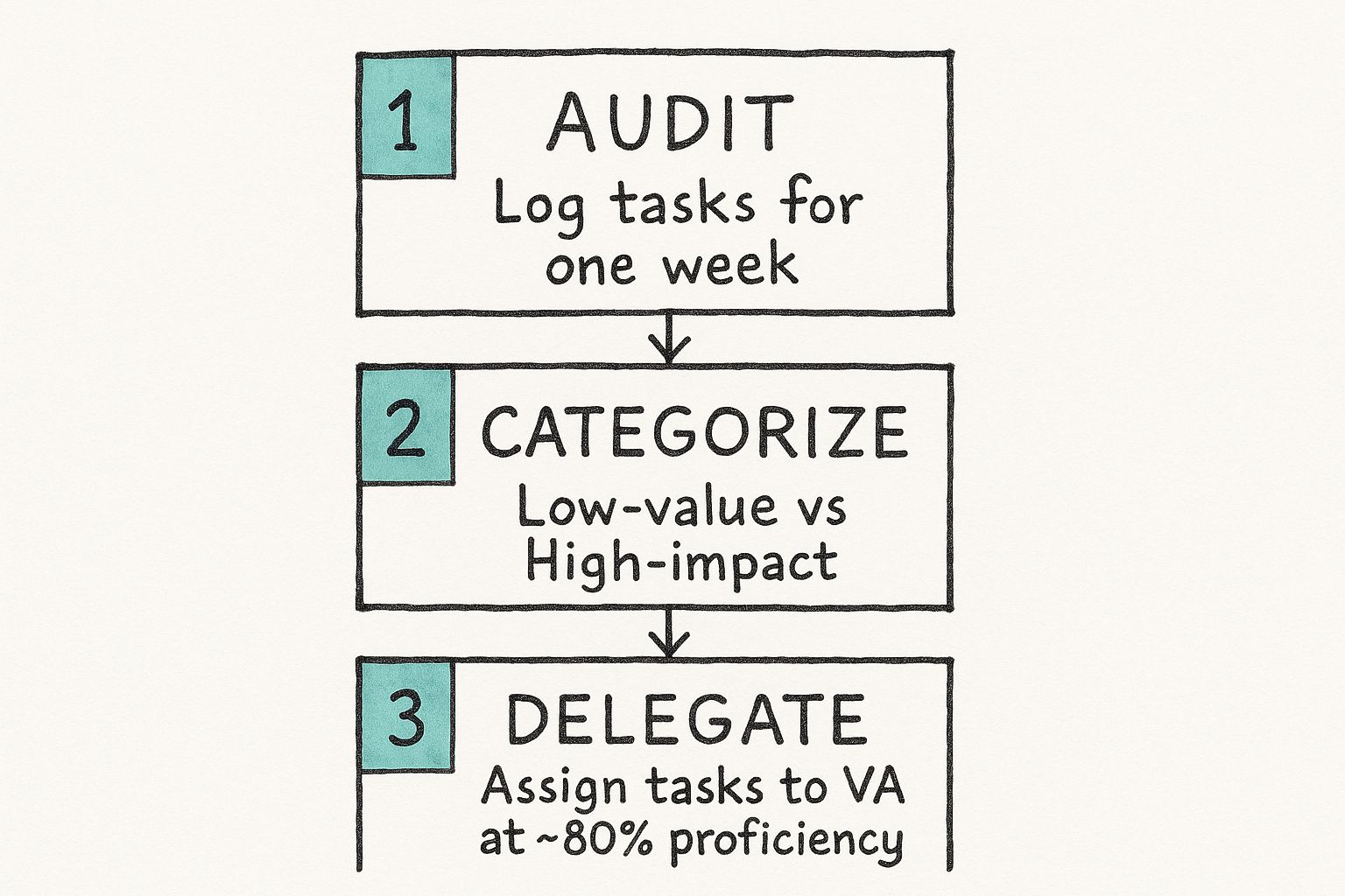Infographic about how to find a virtual assistant