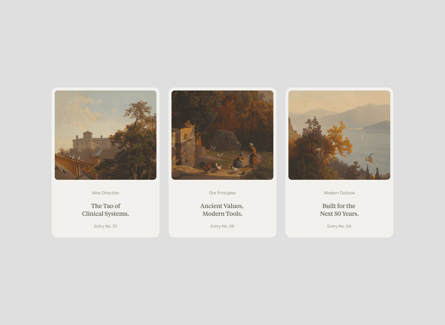 Romantic landscape painting backgrounds adapted for SaaS interfaces and product presentation