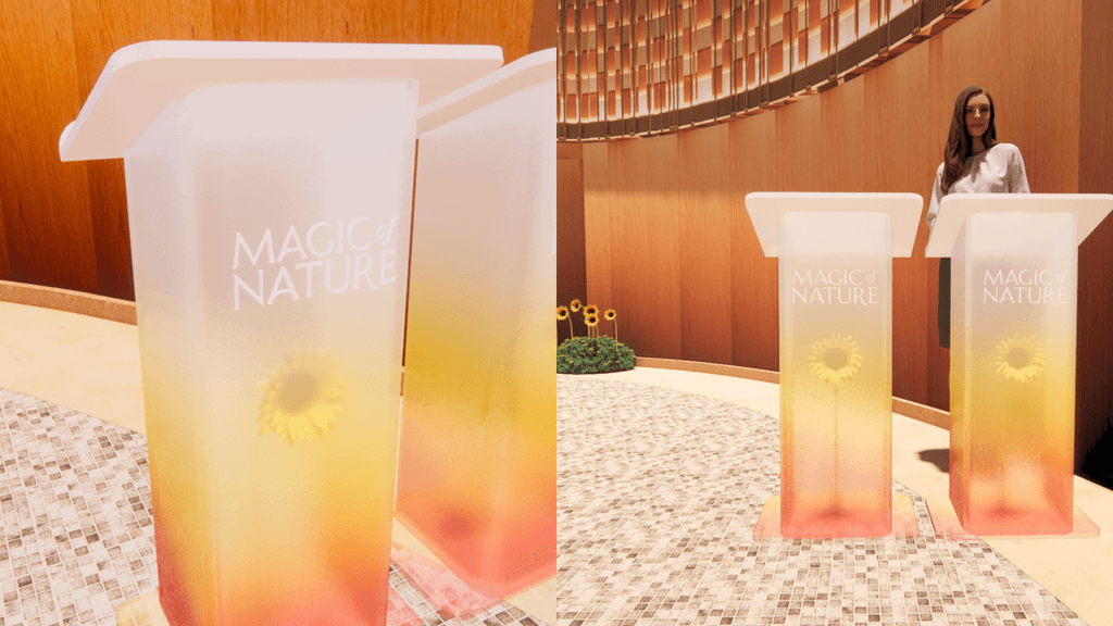 Tablet showing Bloomy UI