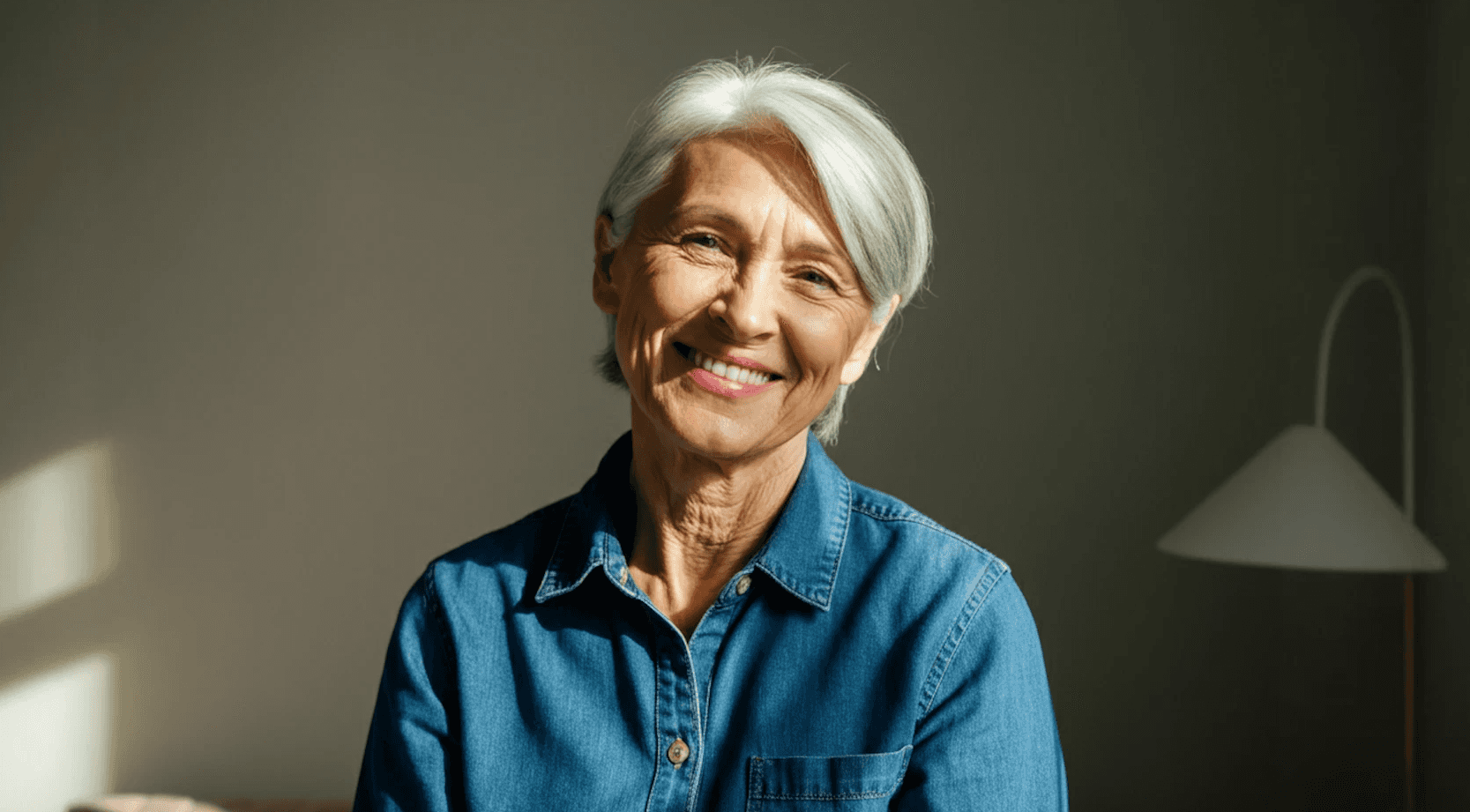 Illustration of a woman who has been healed of migraine.