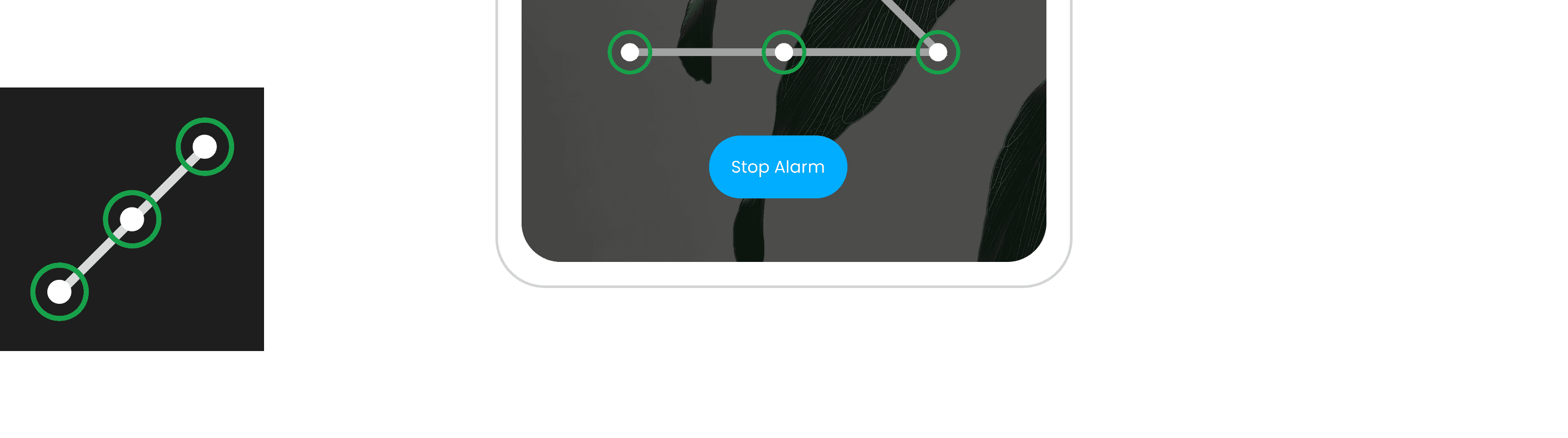 Bottom navigation showing a screenshot of Cognitive Alarm..