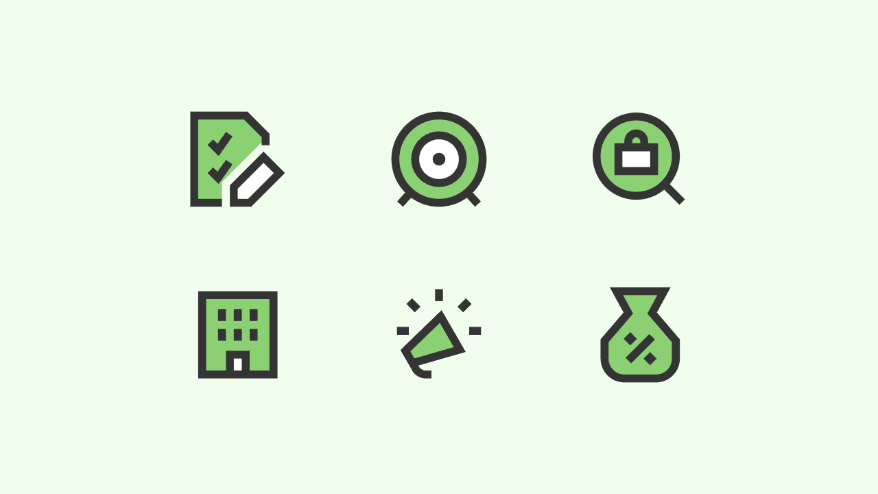 Sharp Duo Business Icon Set