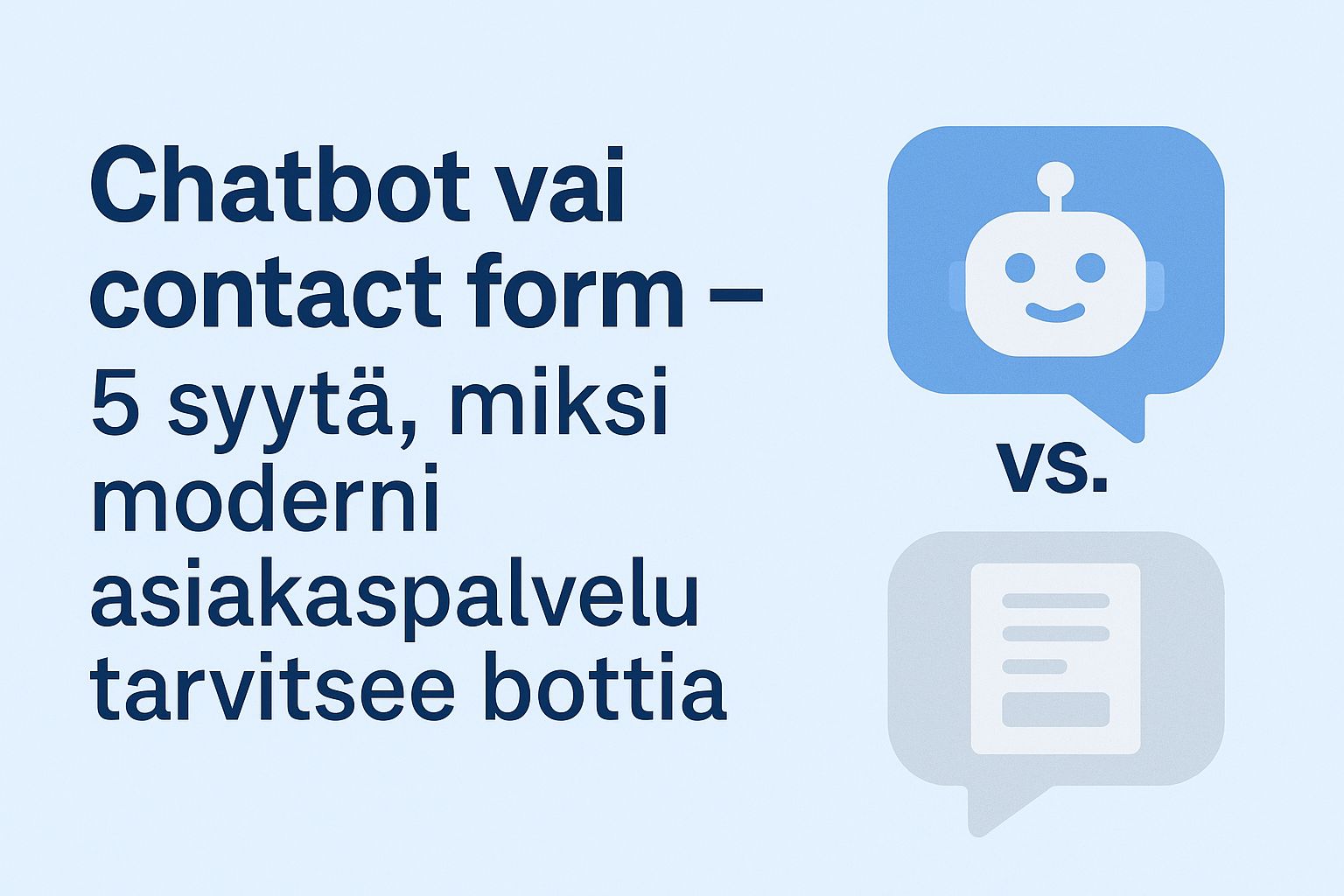 Chatbot vai contact form