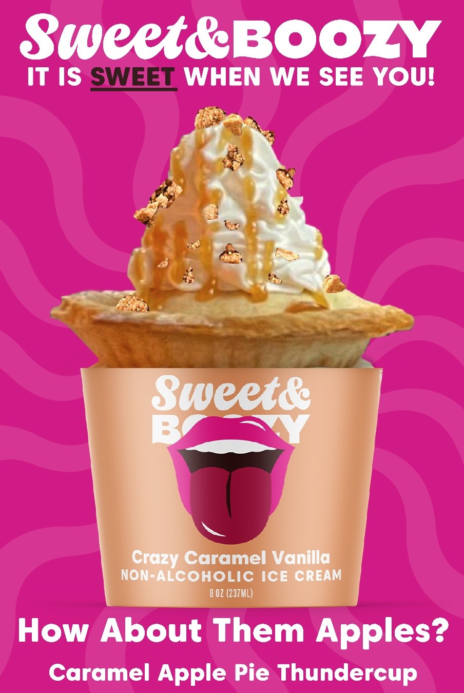 Sweet & Boozy ice cream Thundercup Poster apple pie