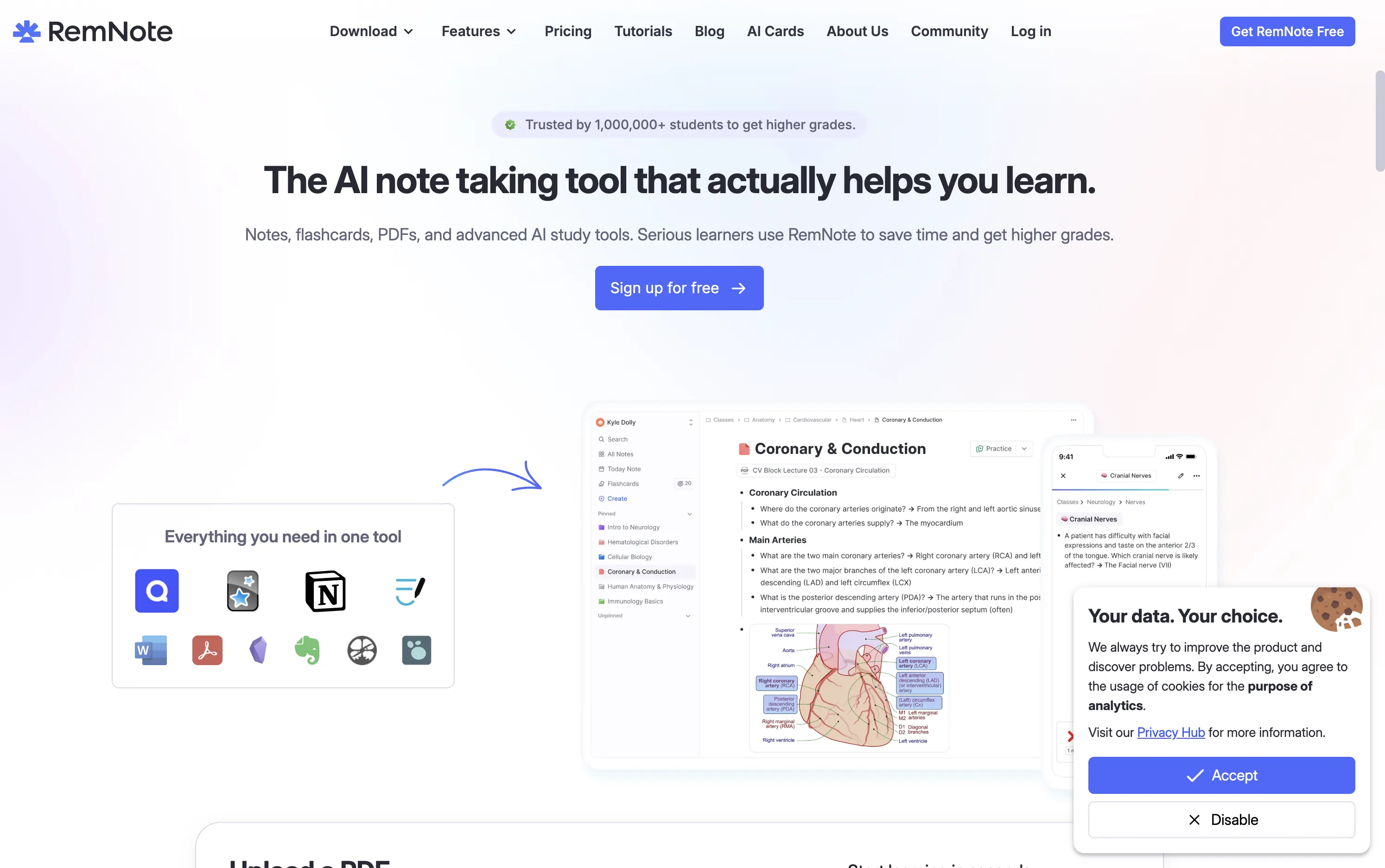 RemNote Homepage