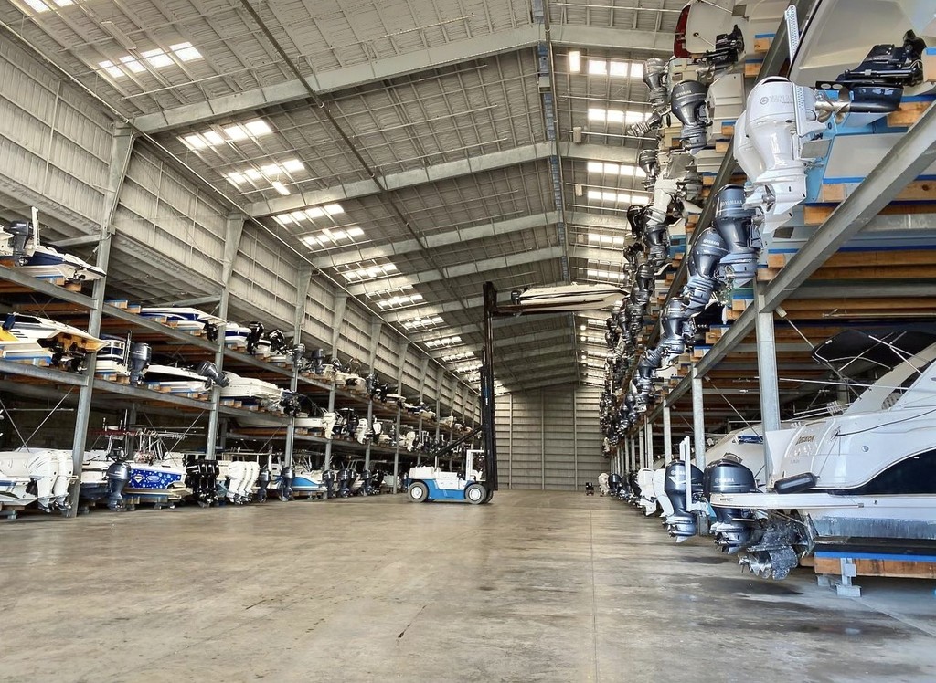 Modern dry storage at St. Augustine Shipyard