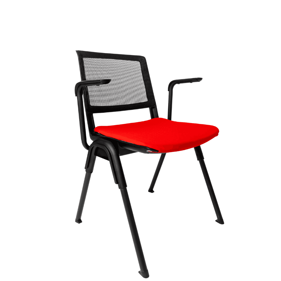 Silla Visitante Tapizada con Brazos — vista 2