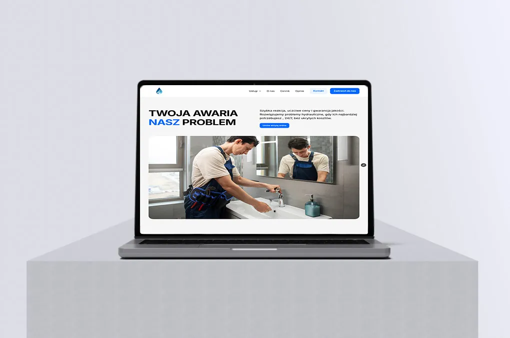 Strona www dla hydraulika – widoczna w Google Maps i lokalnych wynikach wyszukiwania – projekt Expanding Studio