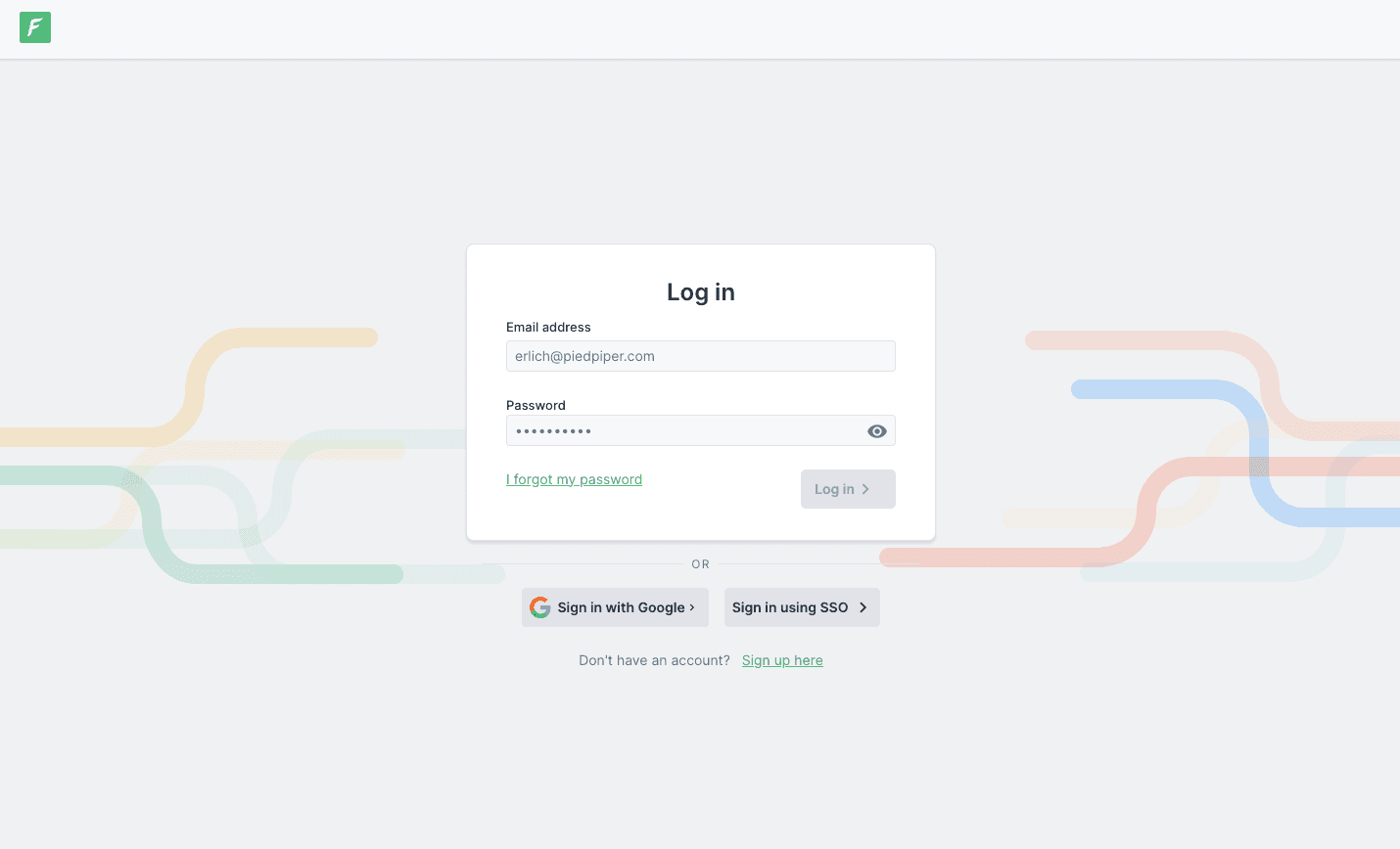 The Forest Admin log in screen.