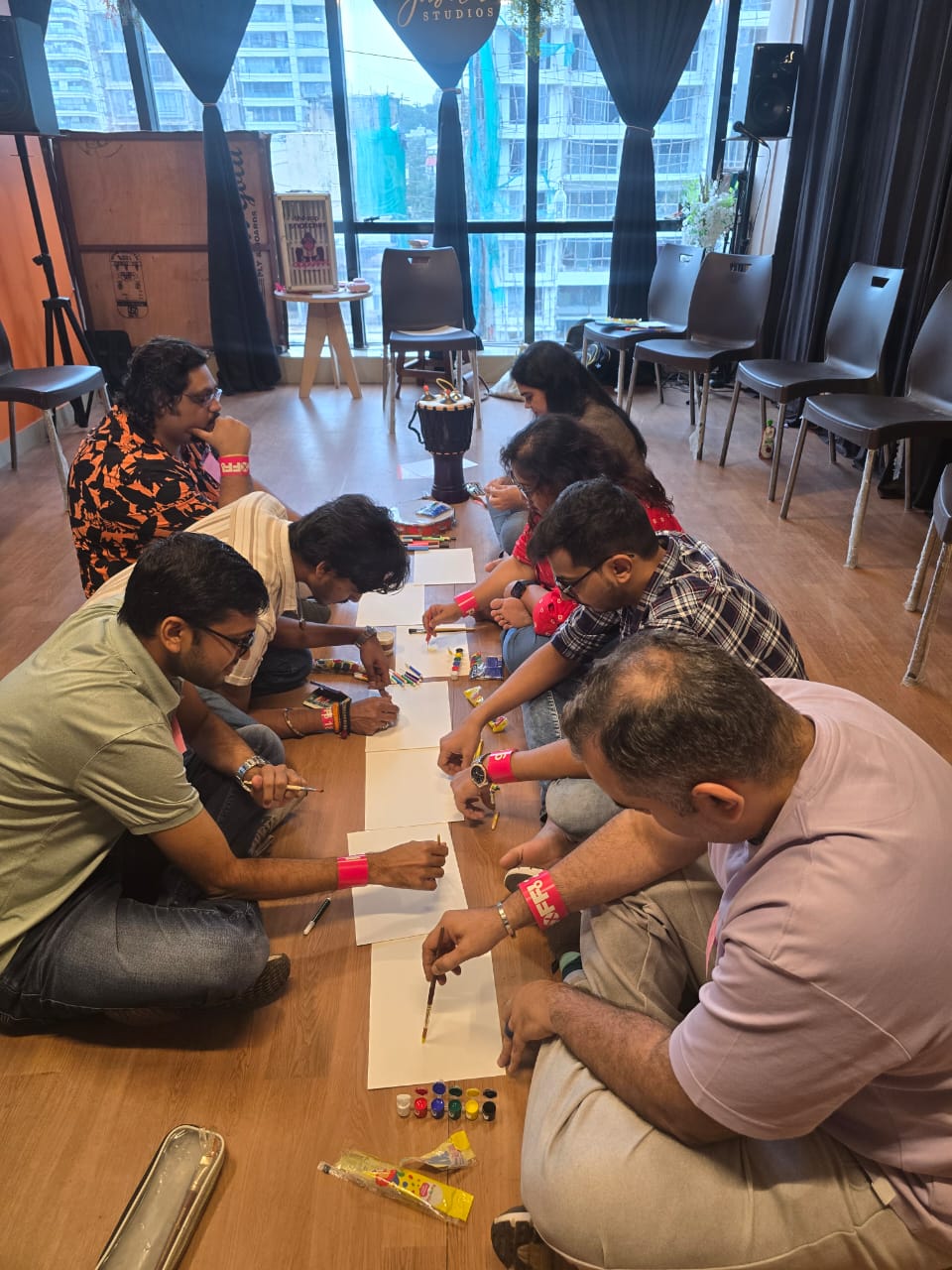 Portrait of portfolio creator – back view