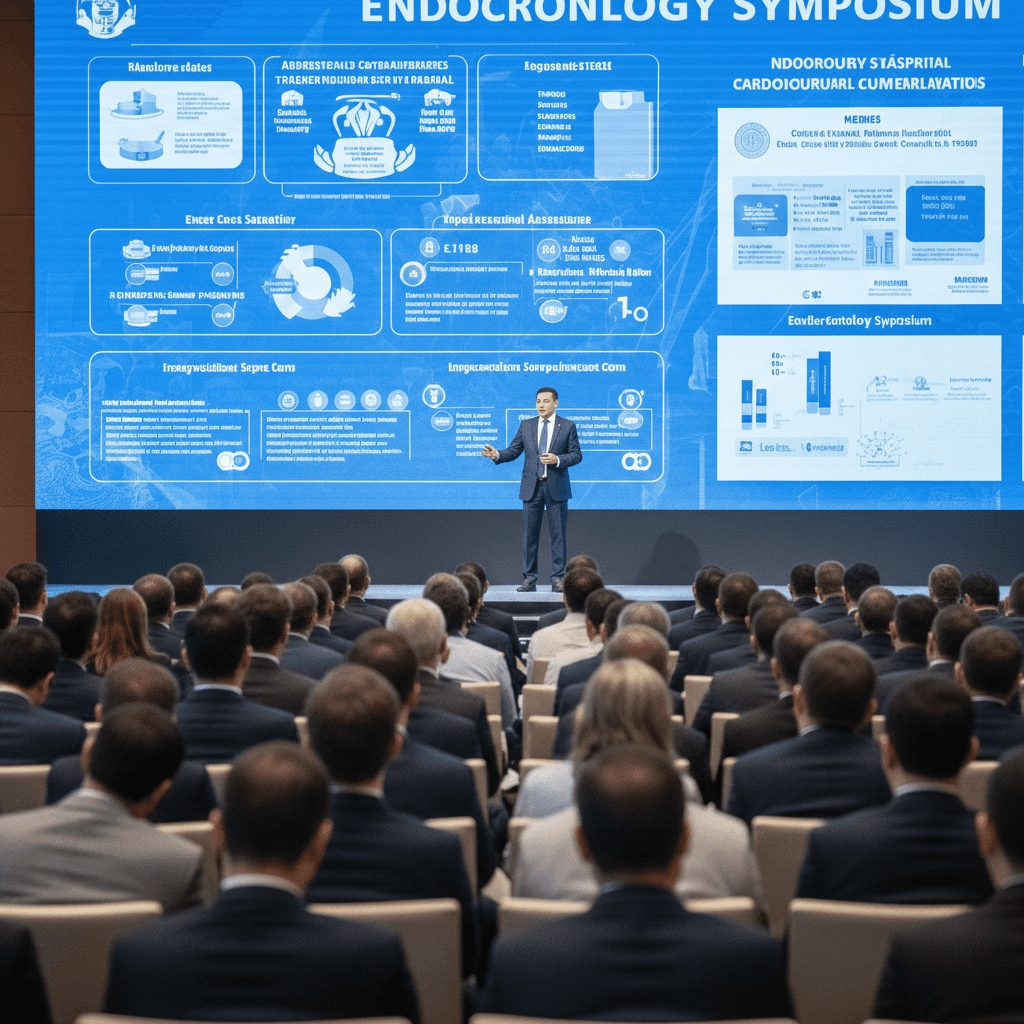 International medical conference session at EDCC26 2026 in Bangkok with healthcare professionals attending keynote presentations, a key networking event where Habsy business card scanner helps capture medical leads.