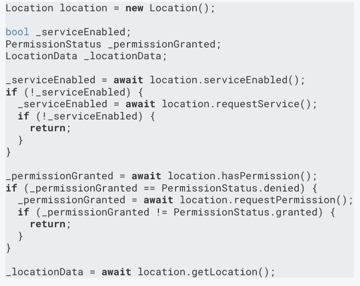 Flutter Location Plugin