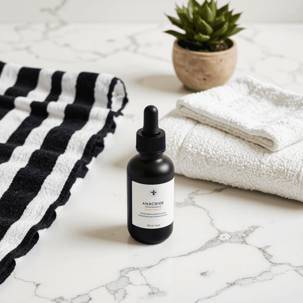 product photography of bottle of skincare product
