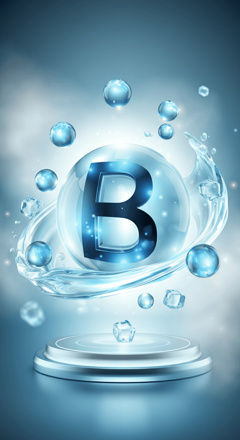 vitamin b5 molecule floating in the air