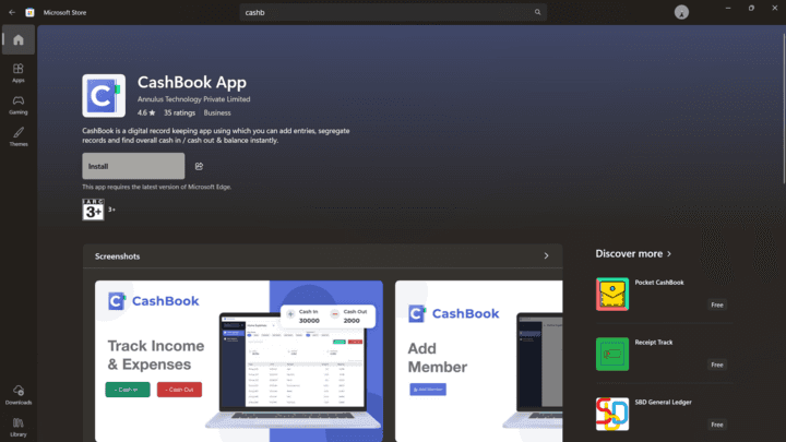 download cashbook microsoft store