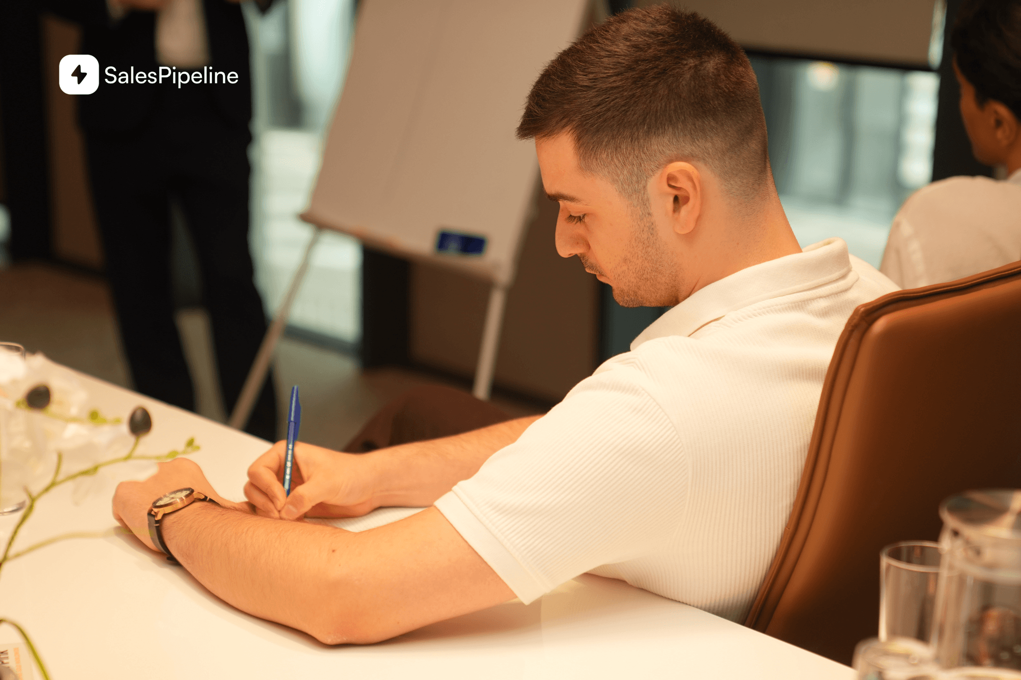 A scorecard showing sales playbook and process adoption through ramp time, stage discipline, coaching quality, CRM consistency, conversion, and forecast accuracy.