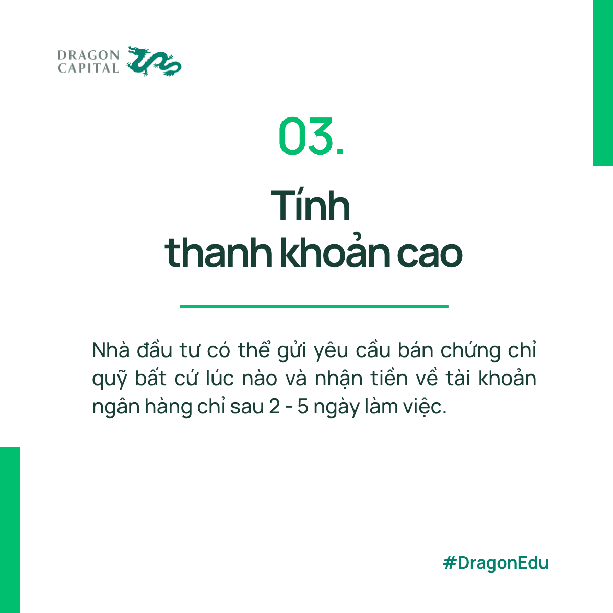 CCQ có thanh khoản cao - Nhà đầu tư có thể gửi yêu cầu bán CCQ