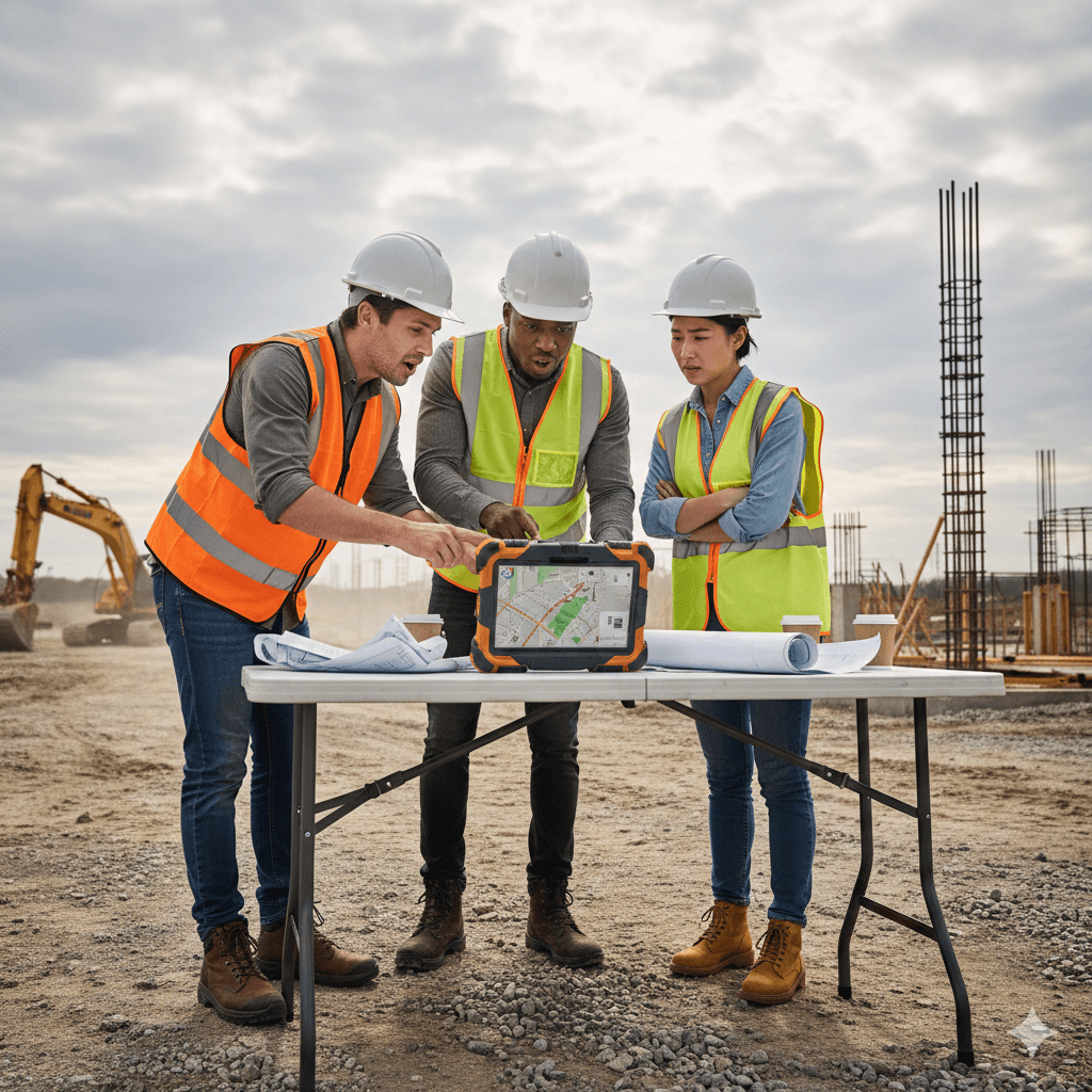 A real person at a desk looking at a laptop with a clean automation monitoring interface.