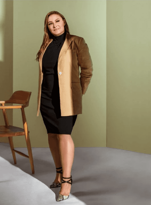 A controlled back stretching pose.