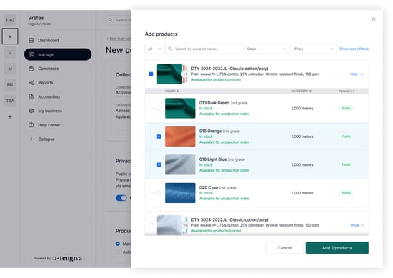 Merchant New collection - Manually add products - Browse