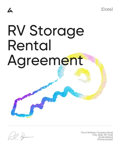 RV Storage Rental Agreement 