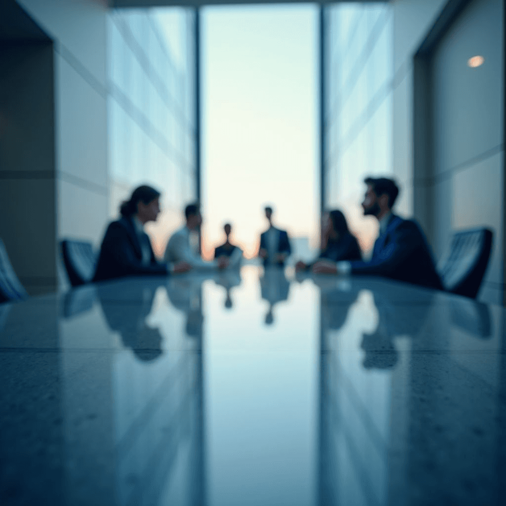 A young person with curly hair smiles at the camera while sitting in front of a laptop against a dark background.