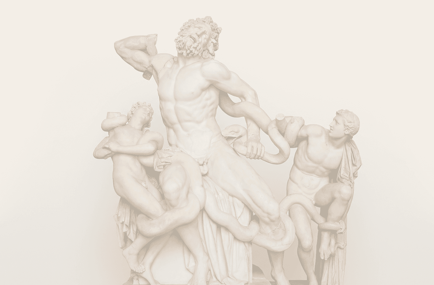 скульптура Лаокоона в Ватикане, античное искусство Рима крупный план