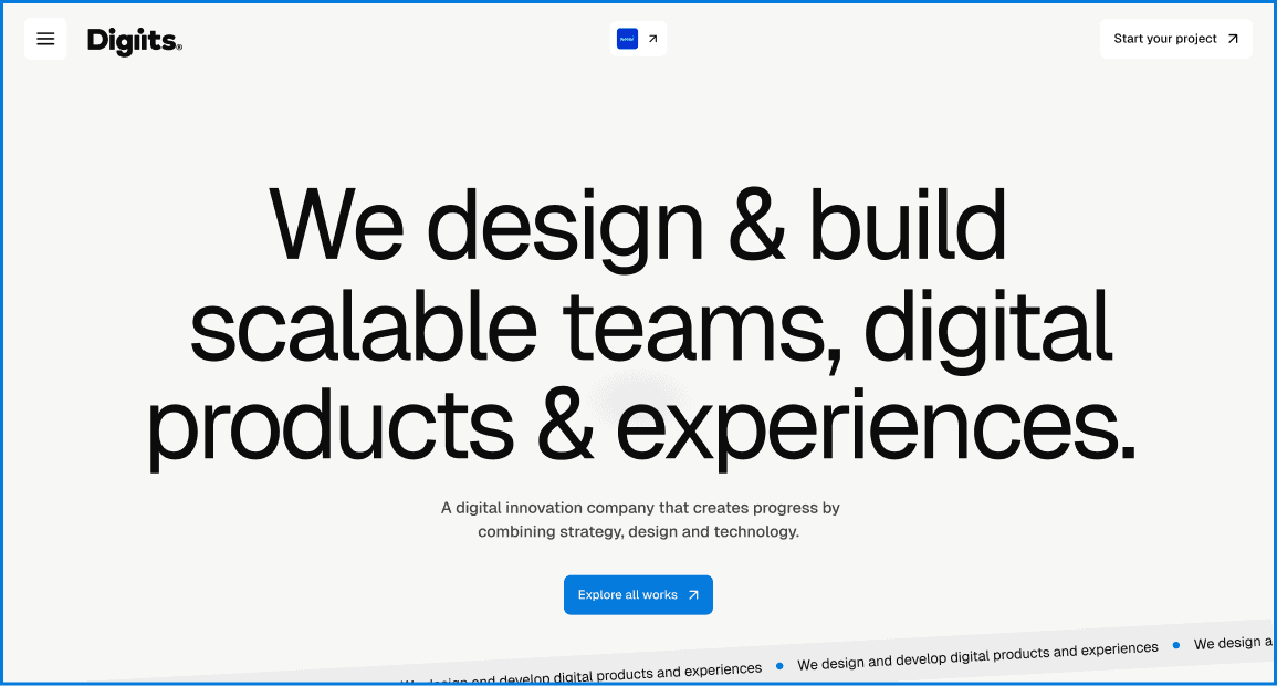 Digiits agency hero section