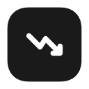 An icon of an arrow pointing down