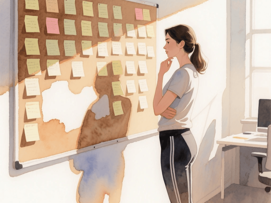 A physiotherapist examines her patient’s perfect plan.