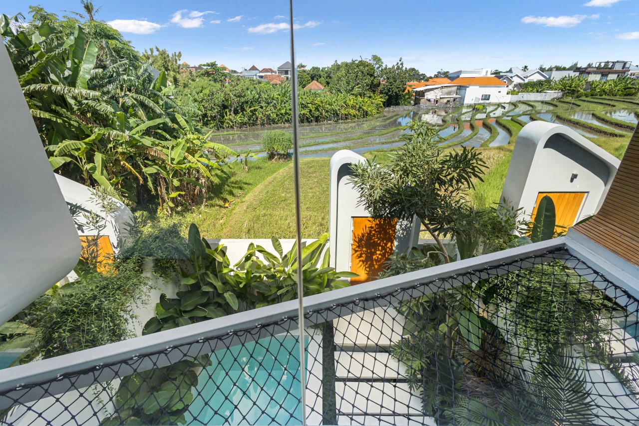 2-bedroom townhouses with rooftop and rice field views in Umalas