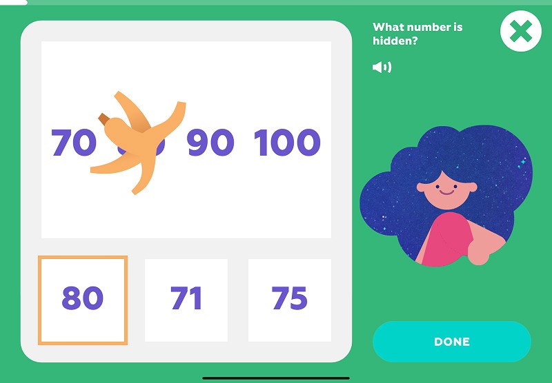 Count to 100 by tens: find the missing number