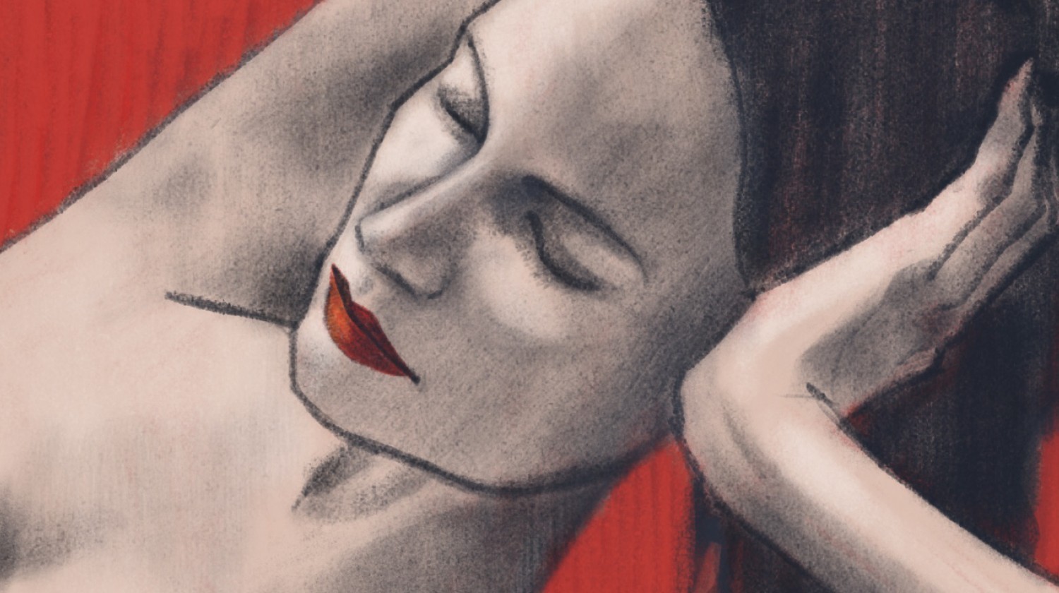 Detail of "Red Square" — digital illustration by Katarzyna Księżopolska