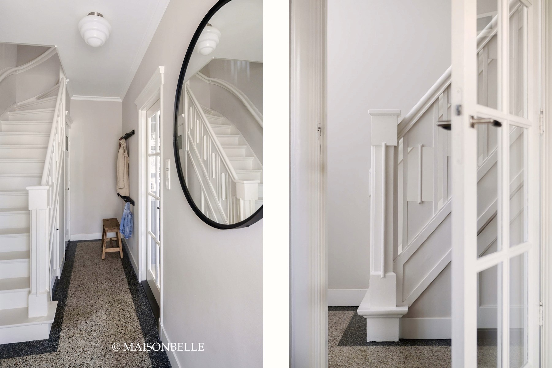 ronde spiegel hal jaren 30 