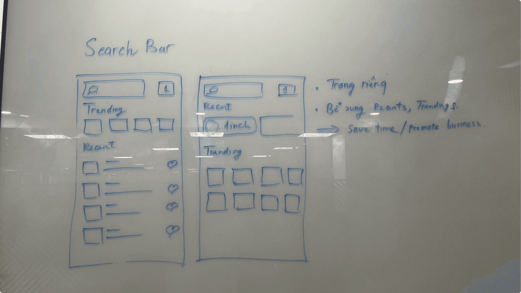Search bar wireframe sketch