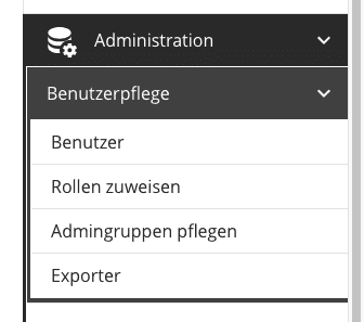 Bildausschnitt aus dem AI VERGABEMANAGER: Benutzerpflege