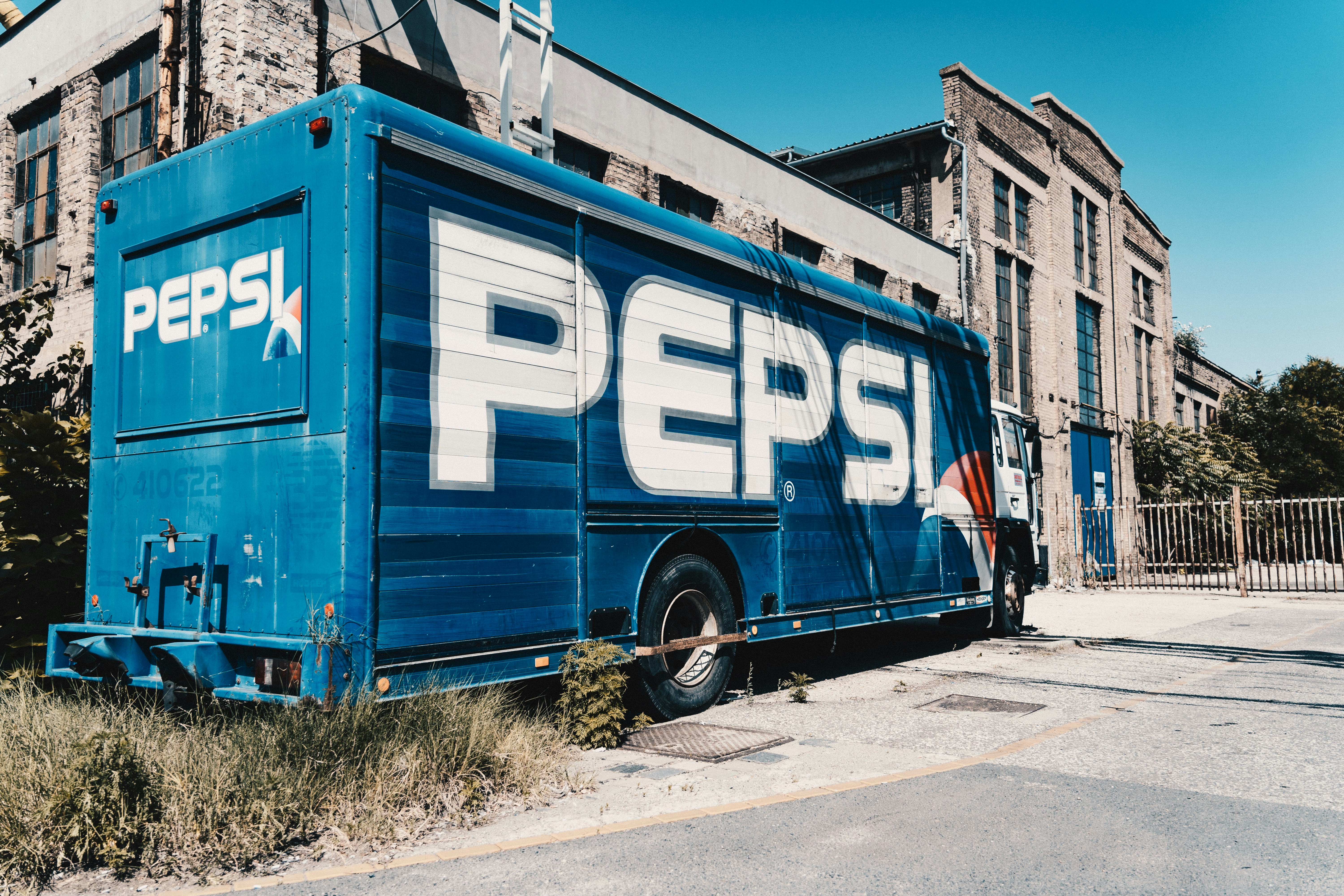 blue pepsi truck