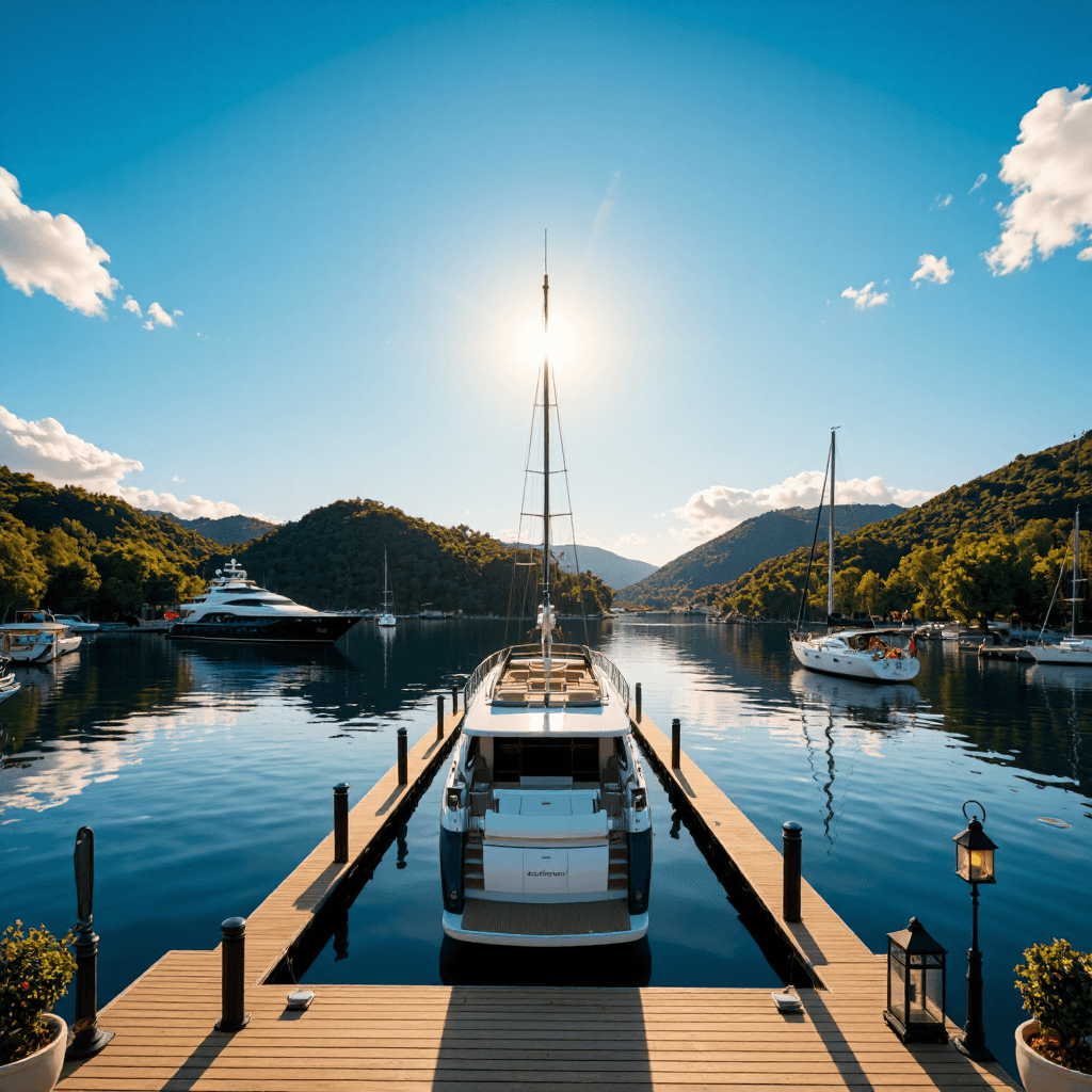 product photography of motor yacht