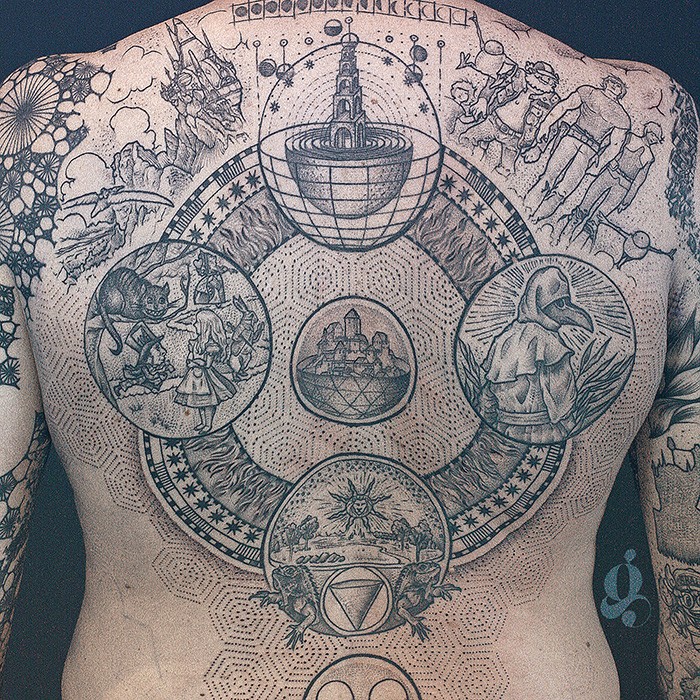 Dos Pop Culture - Pop Culture, Japonais & Asiatique, Concept & Sur-mesure par Julien Joolz à Grinoir Tattoo