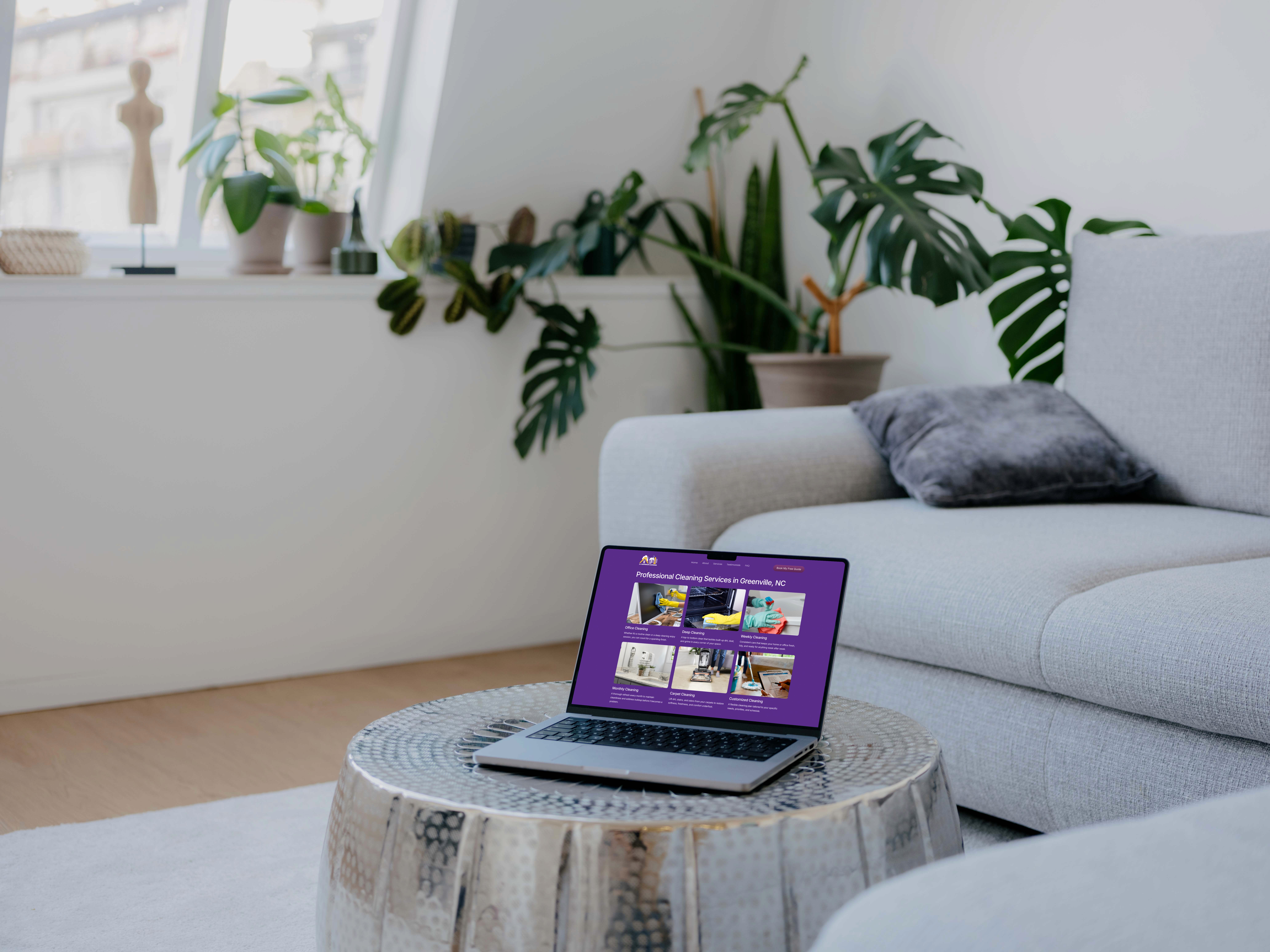 A-1 Superior Cleaning new site on Laptop