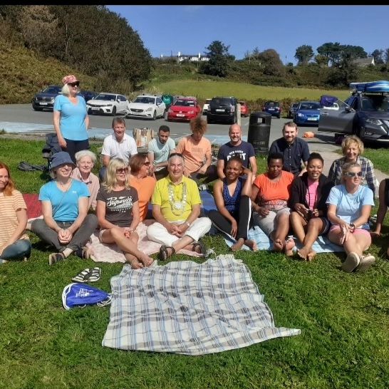 Members on the cliff walk Dunmore East
