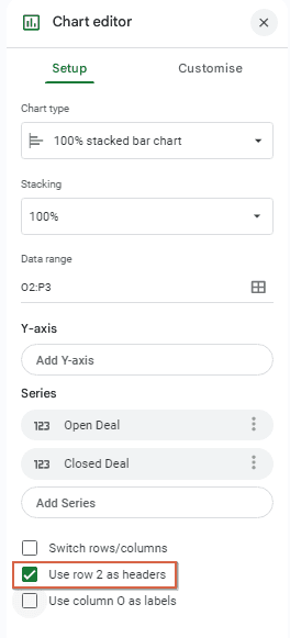 Then select Use row 2 as headers.