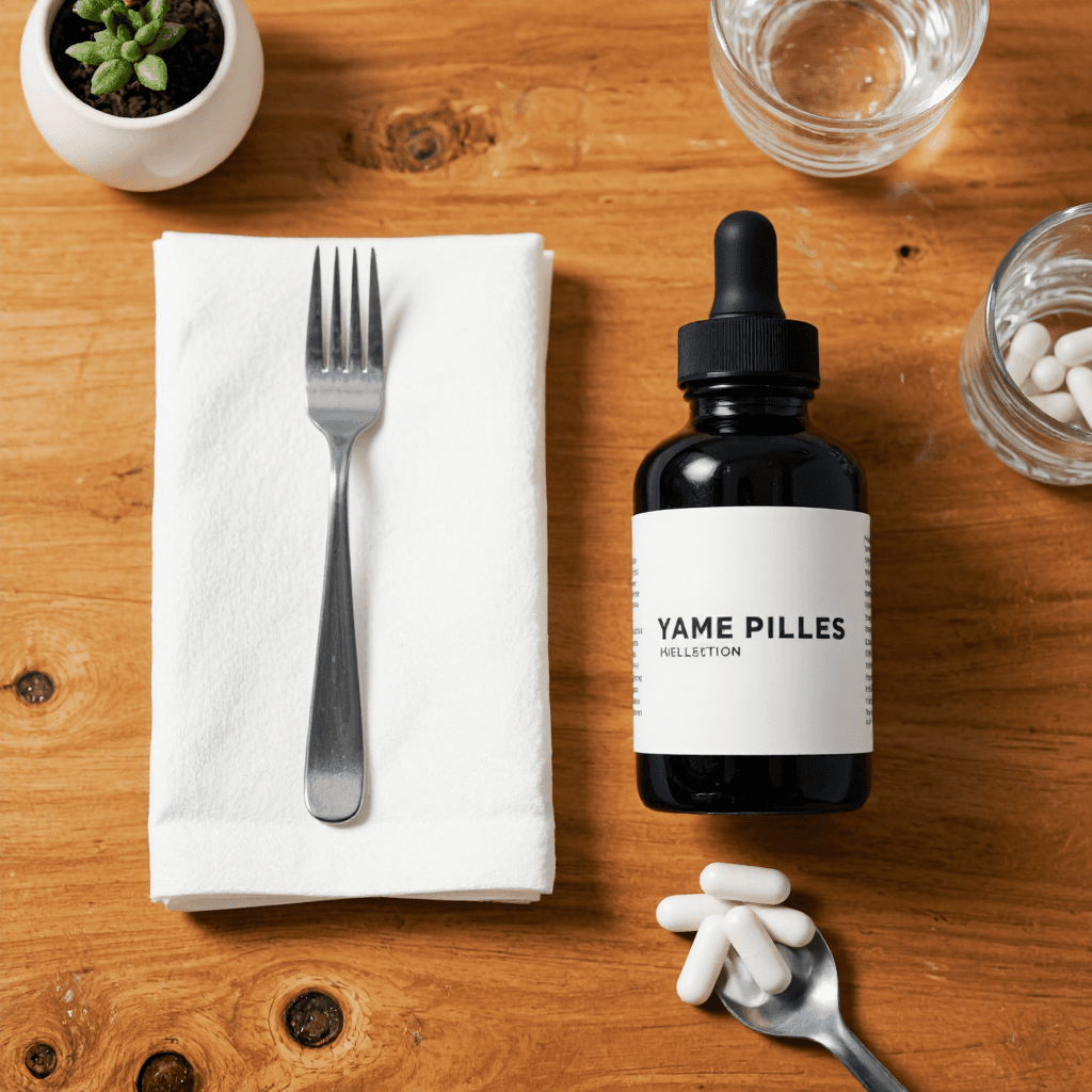 product photography of bottle of pills