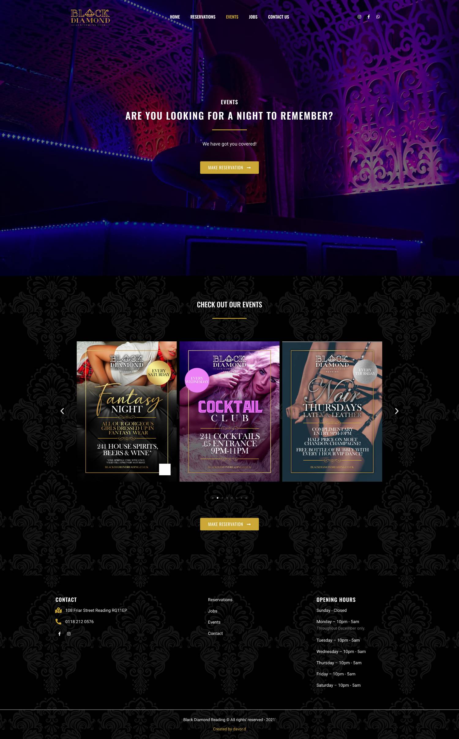 Home page of Black Diamond website vol.2